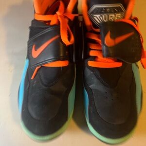 Nike Kids Black, Orange, and Blue Sneakers